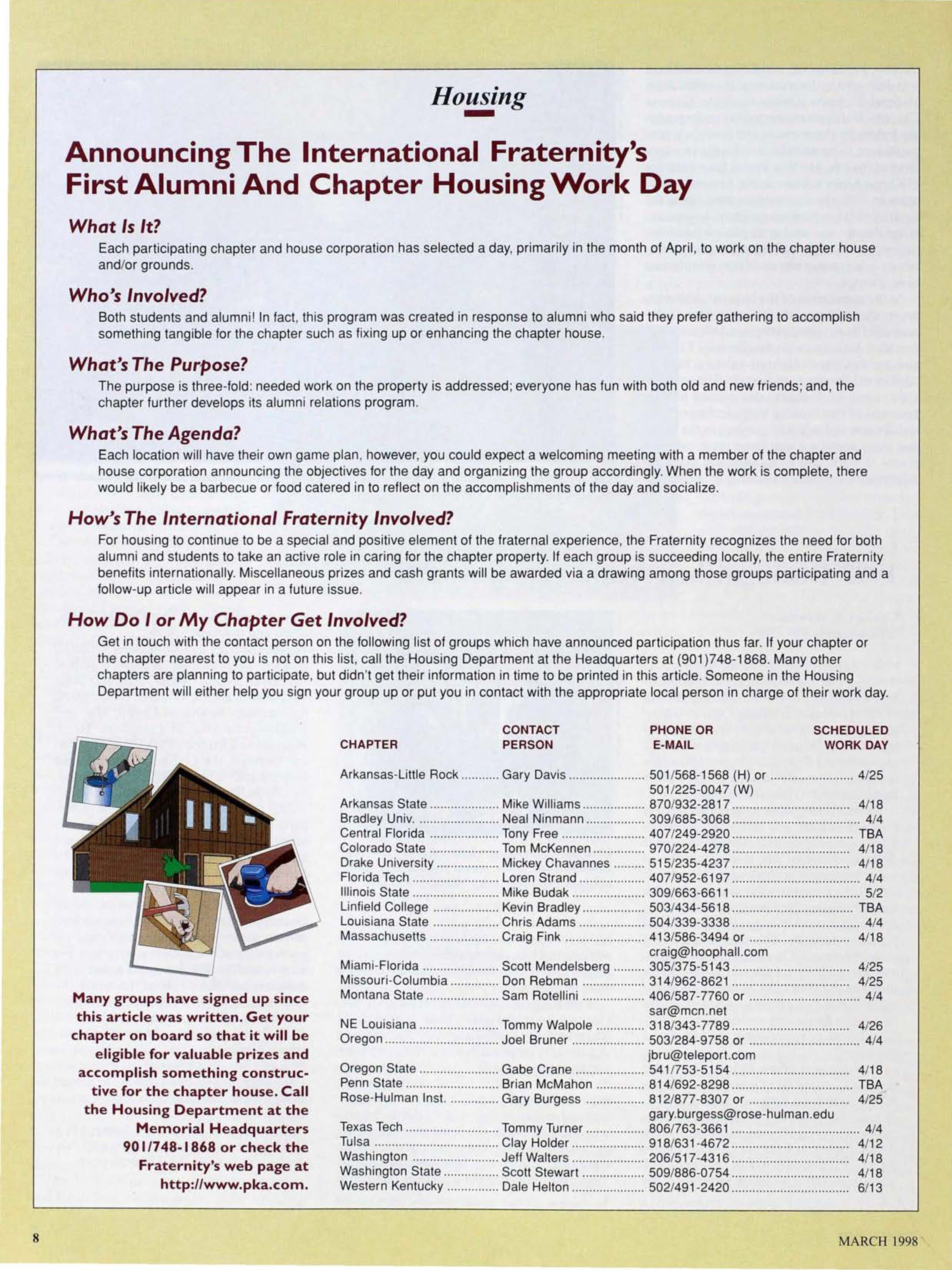 Housing: Announcing the International Fraternity's First...